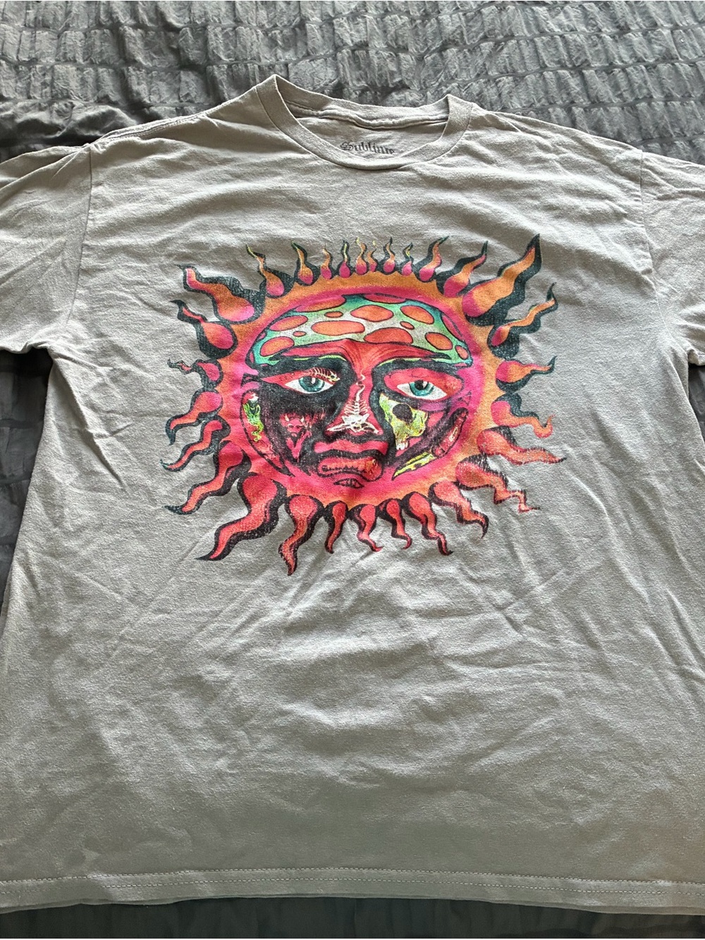 Sublime Colorful Bohemian Sun Graphic Short-Sleeve Tee - Beige